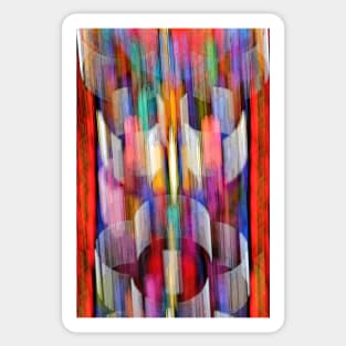 STAINED GLASS MULTI-COLOURED DISPLAY Sticker